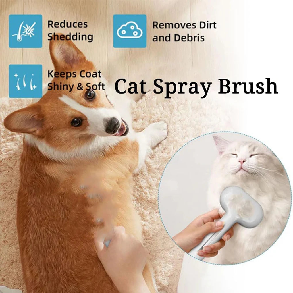 🌫️🐶 Steam Grooming Brush Luxury Dog Hair & Massage Tool