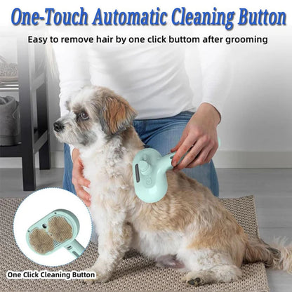 🌫️🐶 Steam Grooming Brush Luxury Dog Hair & Massage Tool