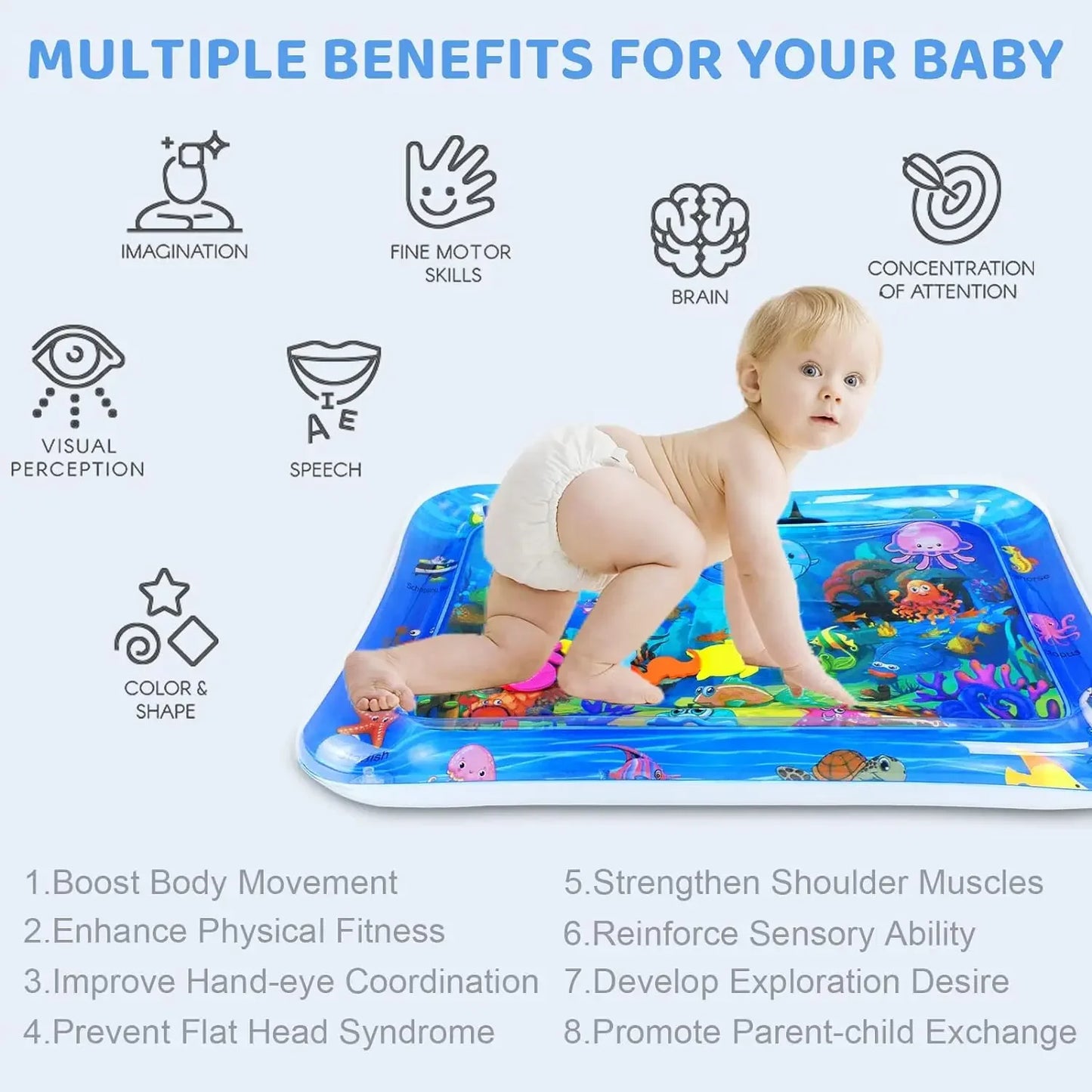 🌊🐾 Inflatable Water Play Mat Sensory Toy for Cats & Dogs