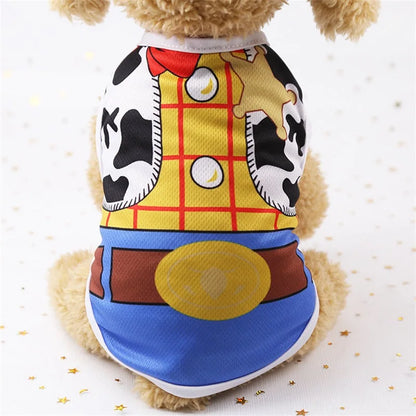 👕🐾 Cartoon Dog T-Shirt Summer Soft Vest for Puppies & Small Dogs