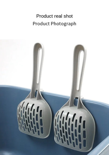 😺🐾 Plastic Cat Litter Scoop Self-Cleaning Shovel with Base