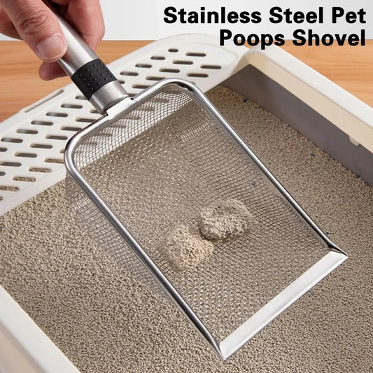 Cat Litter Scoop 🐾 Stainless Steel, Durable & Easy Clean