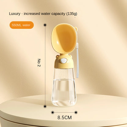 🐶🐱 Portable Pet Water Bottle 💧🍖 Travel Cup with Food Dispenser