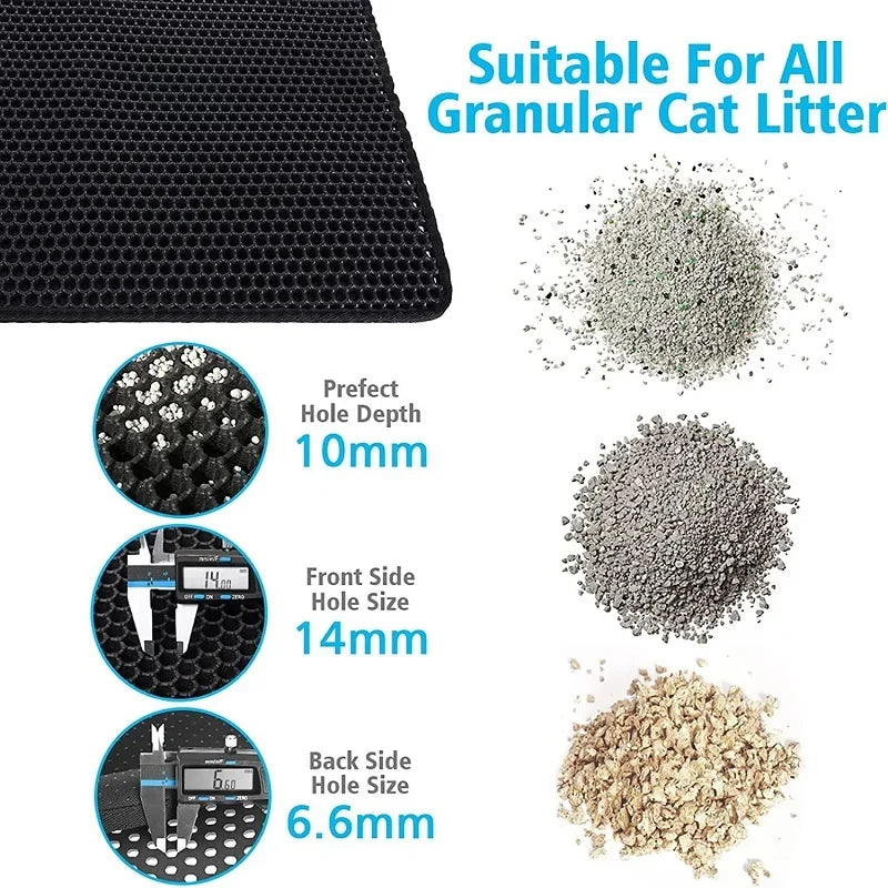 🐾 Cat Litter Mat 💧✨ Waterproof Double-Layer Trapping Pad