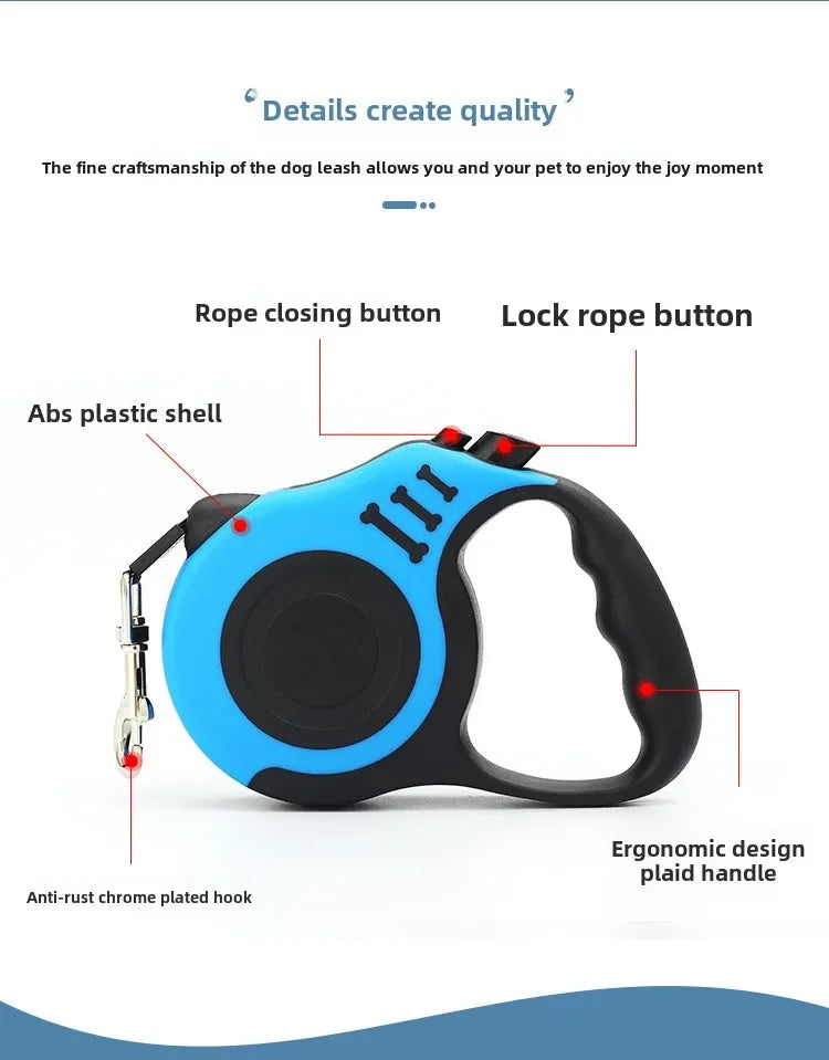 🐾 Durable Retractable Dog & Cat Leash 3m/5m Nylon Lead