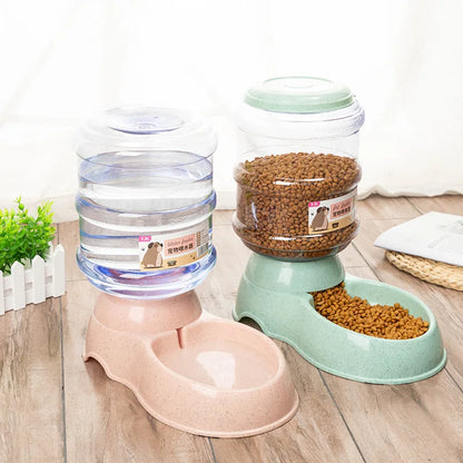 🐾 Large Pet Feeder Bowl 🍲💧 Food & Automatic Water Dispenser