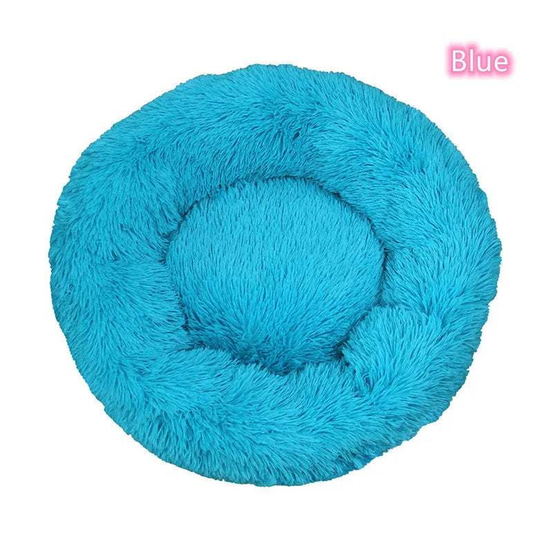😺🛏️ Plush Donut Cat Bed Super Soft & Washable