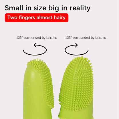 🦷🐾 Dual Finger Pet Toothbrush Dog & Cat Oral Care