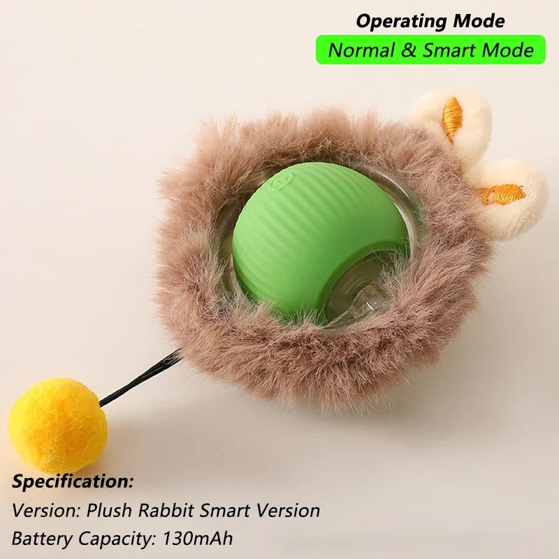 😺🎾 Smart Interactive Cat Ball Rechargeable Rolling Mouse Toy