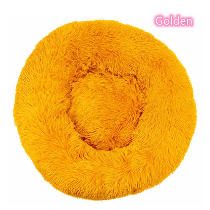 😺🛏️ Plush Donut Cat Bed Super Soft & Washable