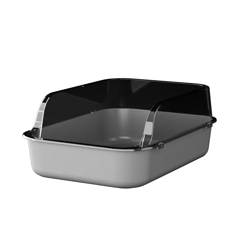 😺🐾 Semi-Enclosed Cat Litter Box Splashproof Tray