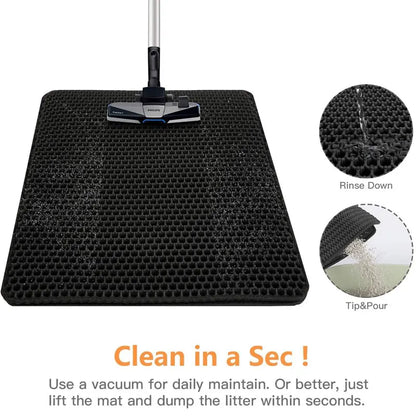 🐾 Waterproof Cat Litter Mat Double Layer Trapping Pad