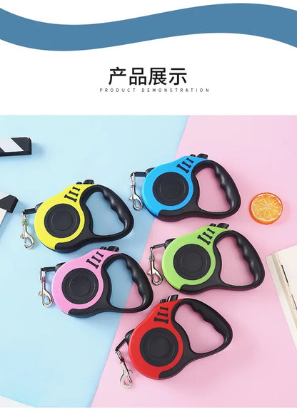 🐾 Durable Retractable Dog & Cat Leash 3m/5m Nylon Lead