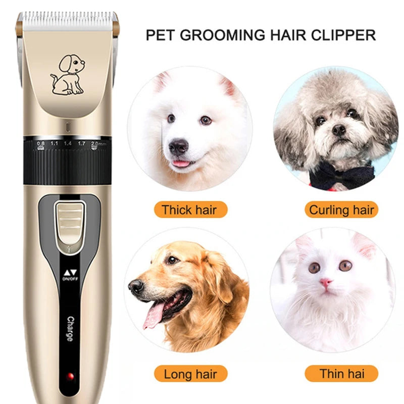 🐾 Electric Pet Clipper Kit ✂️🔋 Rechargeable Grooming Set for Dogs & Cats