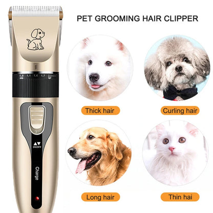 🐾 Electric Pet Clipper Kit ✂️🔋 Rechargeable Grooming Set for Dogs & Cats