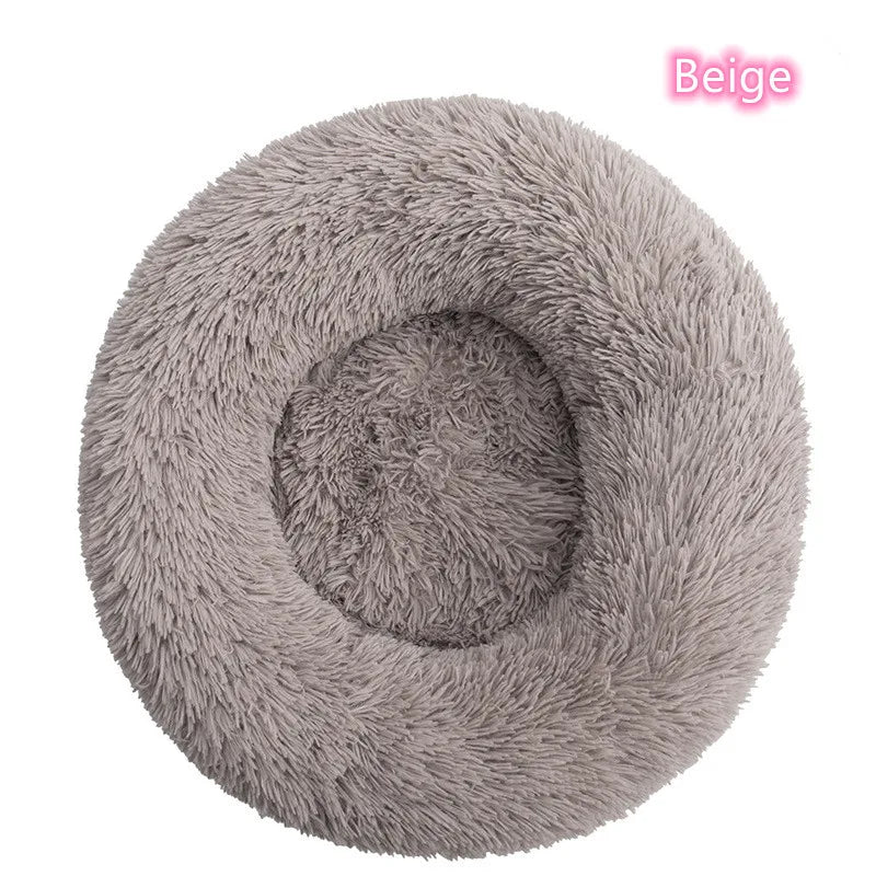 😺🛏️ Plush Donut Cat Bed Super Soft & Washable