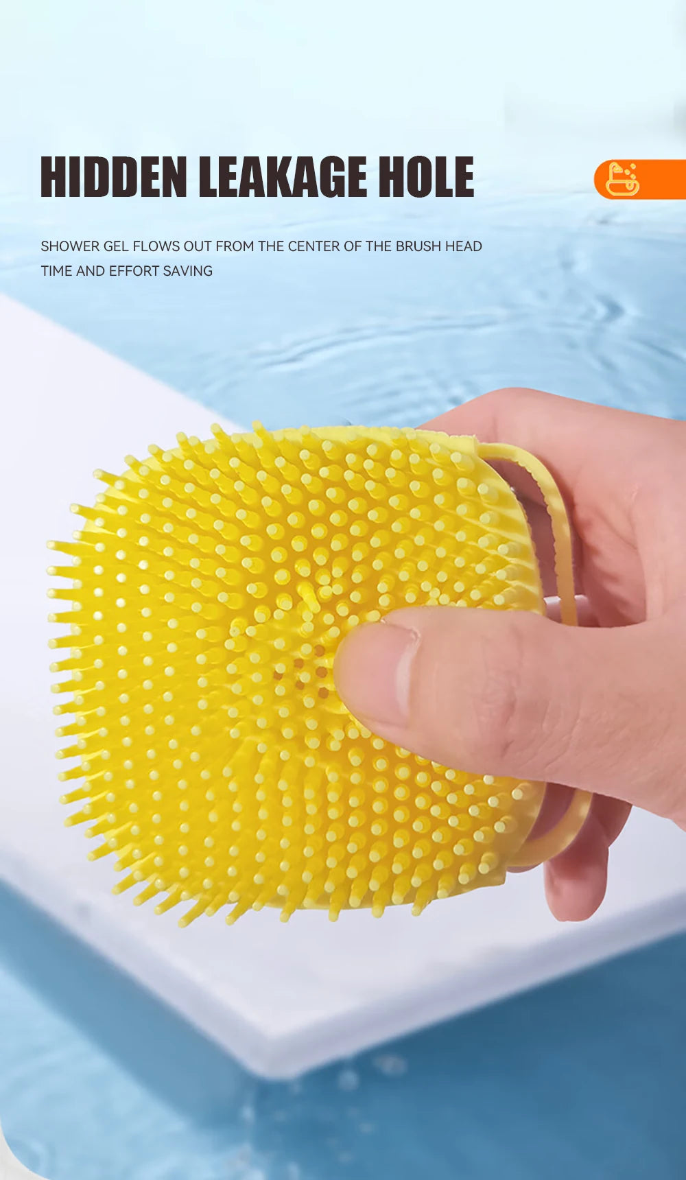 🛁🐾 Dog & Cat Bathing Brush Silicone Massage & Shampoo Dispenser