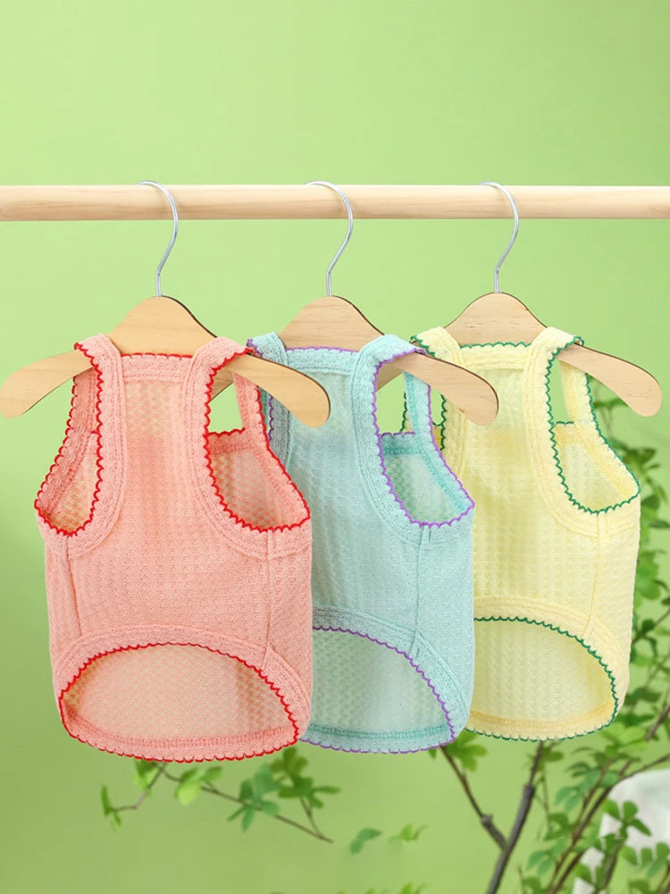 ☀️🐶 Summer Pet Vest Thin Strap Breathable Clothes for Small Dogs & Cats