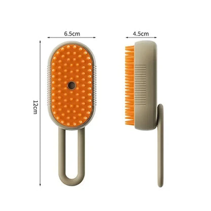 🌫️🐾 3-in-1 Steamy Pet Brush Groom, Massage & De-Shed
