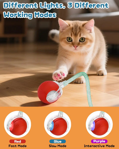 😺🎾 Smart Interactive Cat Ball Rechargeable Rolling Mouse Toy