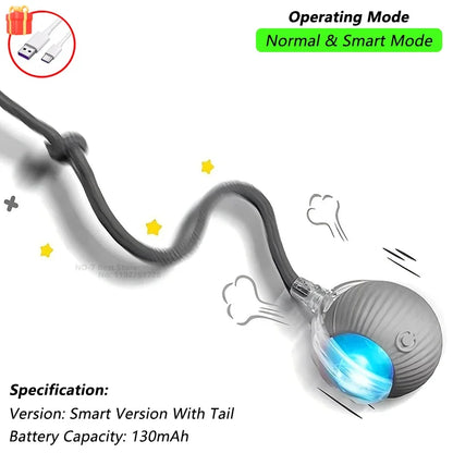 😺🎾 Smart Interactive Cat Ball Rechargeable Rolling Mouse Toy