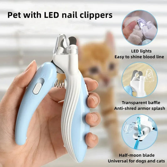 💅🐾 Pet Nail Clippers LED Electric Trimmer for Dogs & Cats