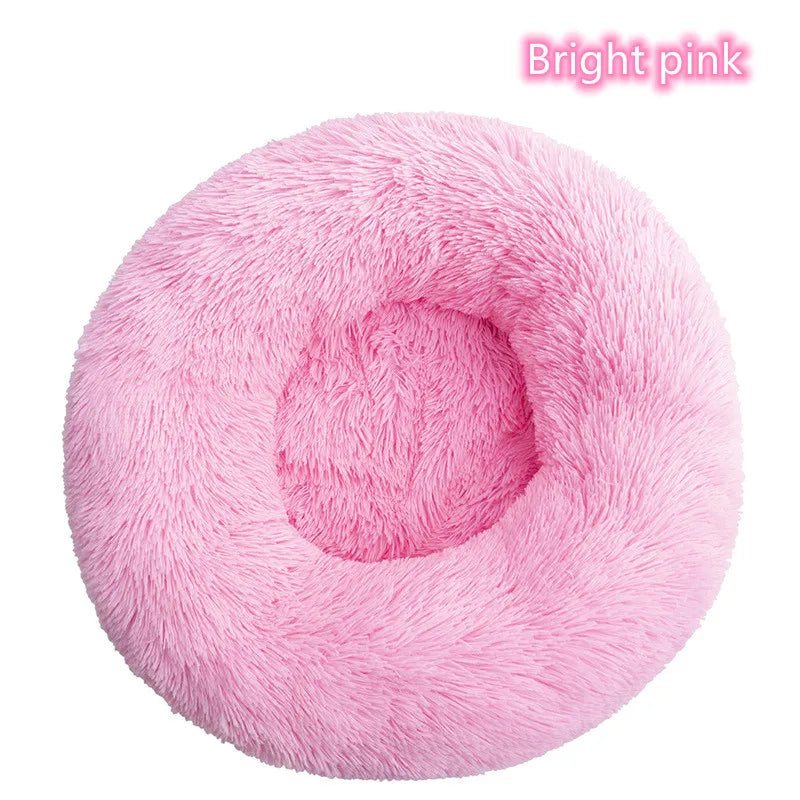 😺🛏️ Plush Donut Cat Bed Super Soft & Washable