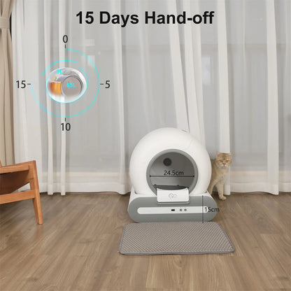 😺 DOEL Smart Cat Litter Box 📱✨ Automatic Self-Cleaning for Multiple Cats