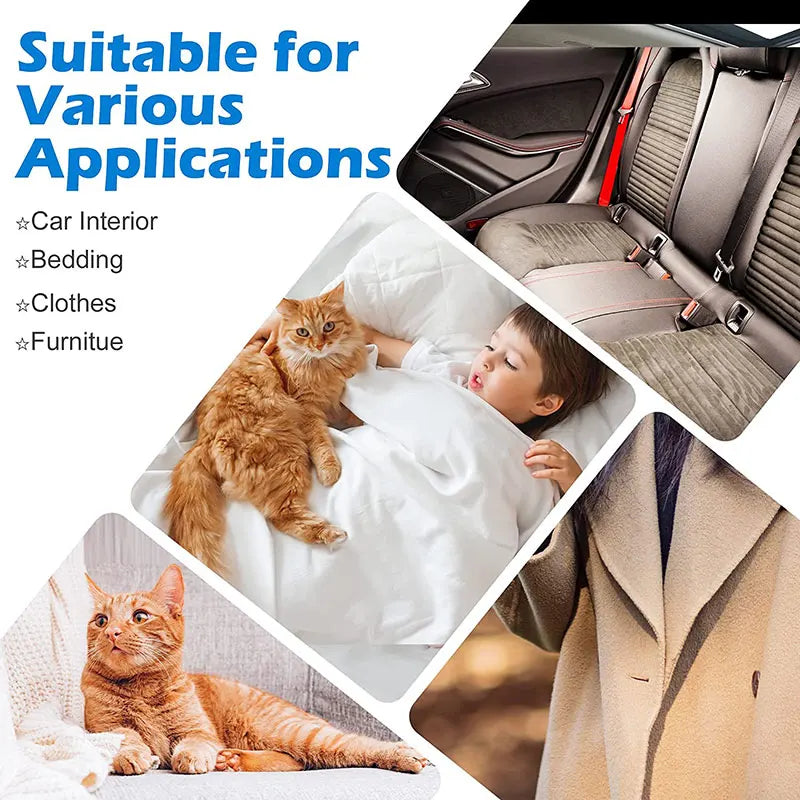 🧹🐾 Portable Fabric Hair Remover Double-Sided Clothes & Carpet Shaver