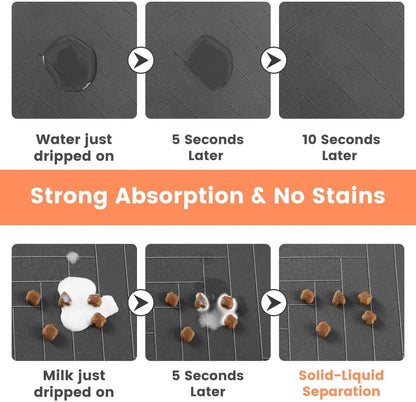 🐾 Pet Feeding Mat 🧼💧 Absorbent & Waterproof Placemat