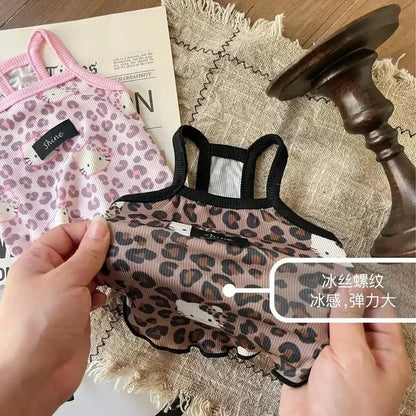 🐾👕 Leopard-Print Pet Vest Summer 2025 Trendy Clothes for Cats & Dogs