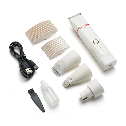 🐾 4-in-1 Pet Grooming Kit ✂️🔋 Clippers, Trimmer & Shaver (USB Rechargeable)