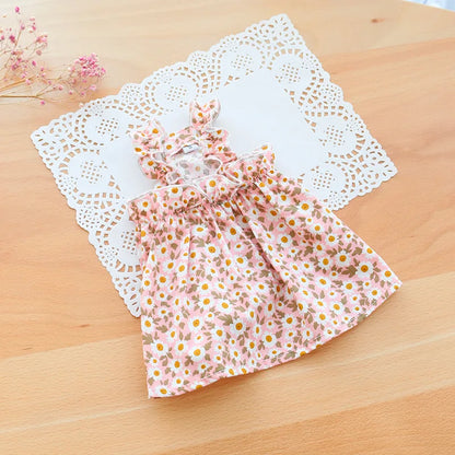 🌸😺 Summer Cat Dress Cotton Suspender Princess Outfit