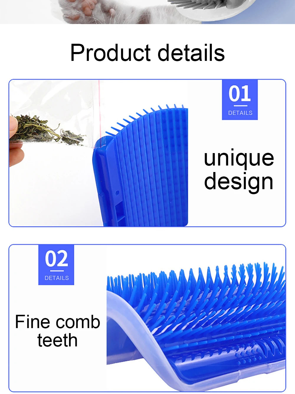 🐾✨ Cat & Dog Grooming Massager Hair Remover Brush