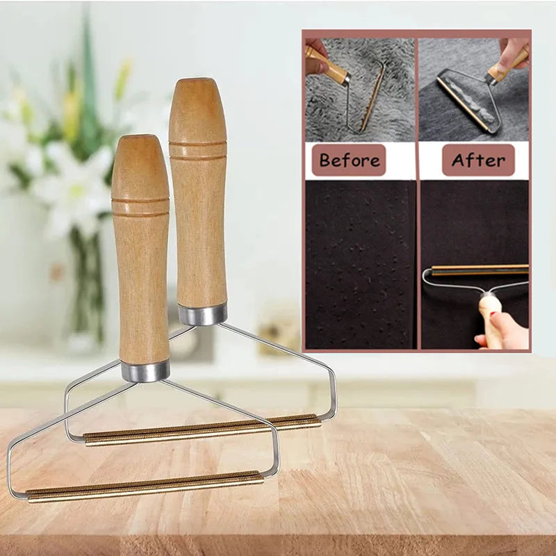 🧹🐾 Portable Fabric Hair Remover Double-Sided Clothes & Carpet Shaver