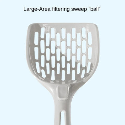 😺🐾 Plastic Cat Litter Scoop Self-Cleaning Shovel with Base