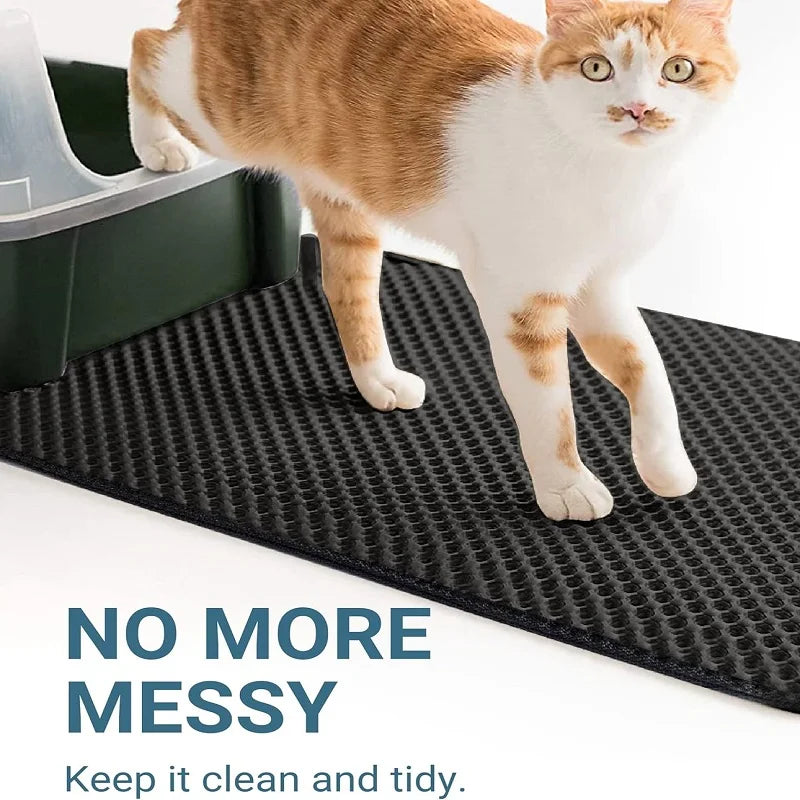 🐾 Cat Litter Mat 💧✨ Waterproof Double-Layer Trapping Pad