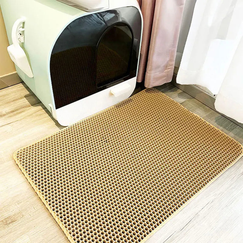 🐾 Waterproof Cat Litter Mat Double Layer Trapping Pad