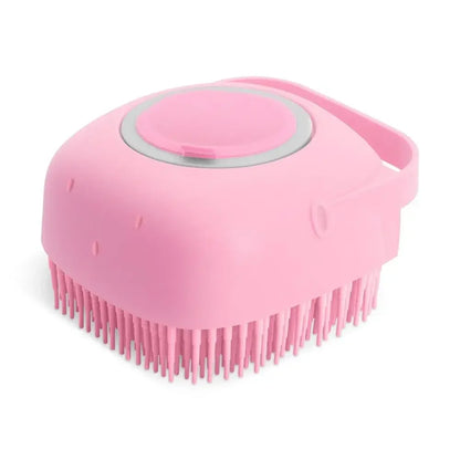 🛁🐾 Pet Shampoo Brush Silicone Massage & Grooming Comb