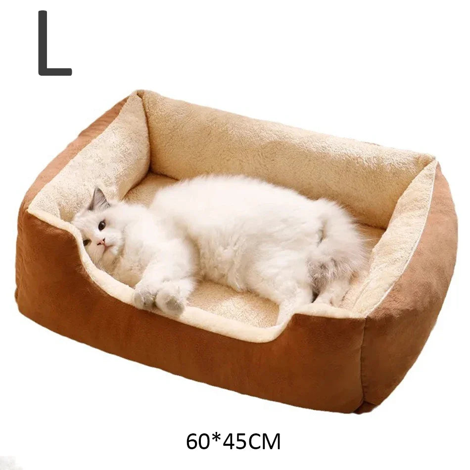 🐾 Cozy Pet Bed 🛏️  Soft Cushion House for Cats & Dogs