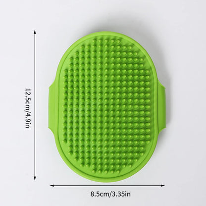 🛁🐾 Soft Rubber Pet Bath Brush Grooming & Massage Comb for Cats & Dogs