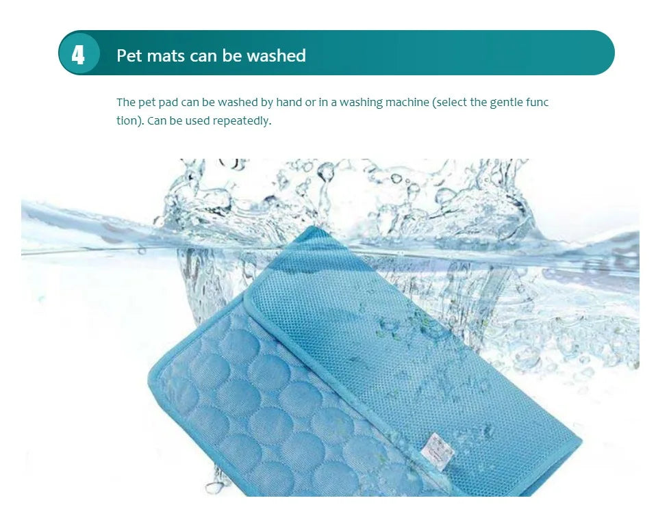 ❄️🐾 Dog & Cat Cooling Mat Summer Pet Ice Bed