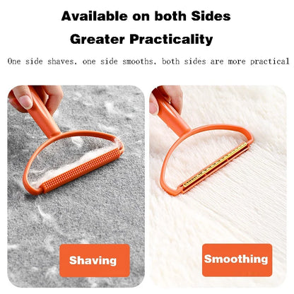 🧹🐾 Portable Fabric Hair Remover Double-Sided Clothes & Carpet Shaver