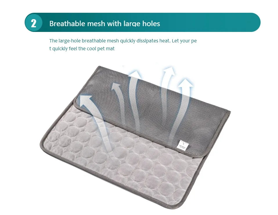 ❄️🐾 Dog & Cat Cooling Mat Summer Pet Ice Bed