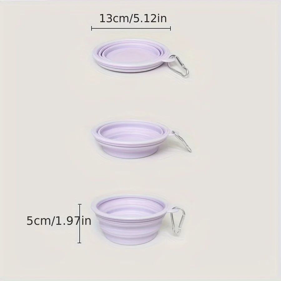 🐾 Foldable Pet Bowl 🧳💧 Portable Silicone Travel Feeder