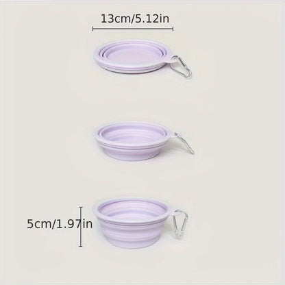 🐾 Foldable Pet Bowl 🧳💧 Portable Silicone Travel Feeder