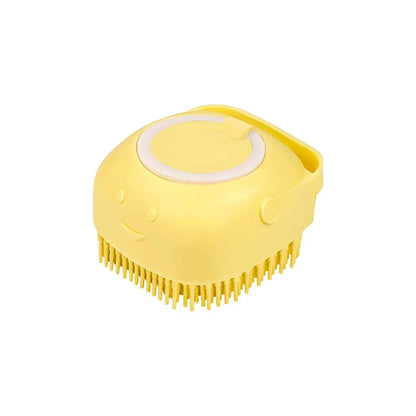 🛁🐾 Dog & Cat Bathing Brush Silicone Massage & Shampoo Dispenser