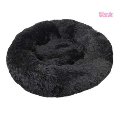 😺🛏️ Plush Donut Cat Bed Super Soft & Washable