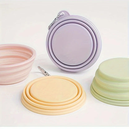 🐾 Foldable Pet Bowl 🧳💧 Portable Silicone Travel Feeder