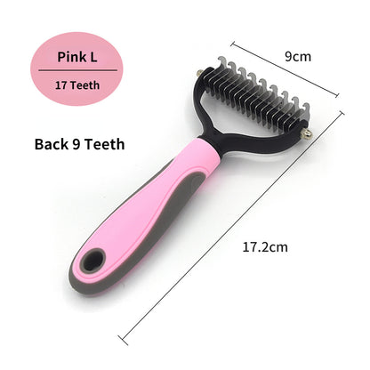 🐾 Pet Deshedding Brush ✂️ Hair Remover & Knot Cutter for Cats & Dogs